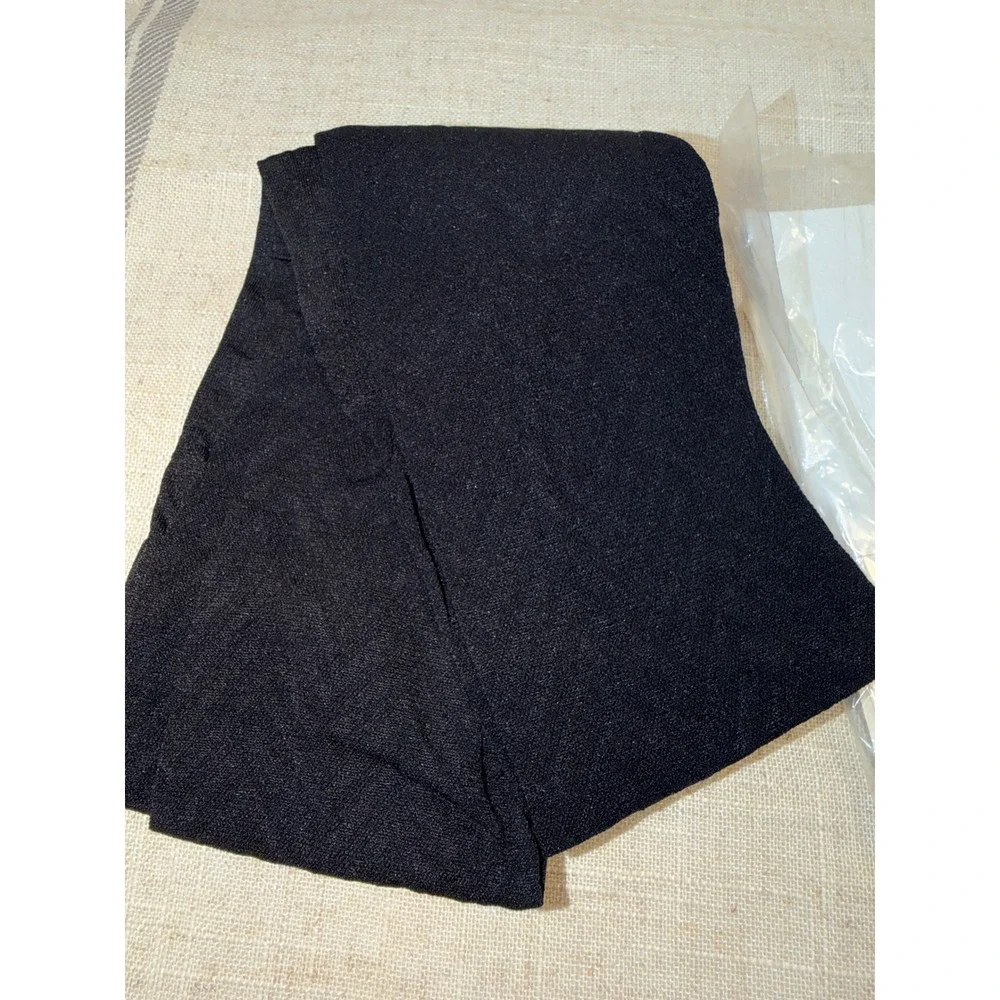 Town & Country Sheer Chevron Tights Black L/XL Vintage Hosiery 0404-6